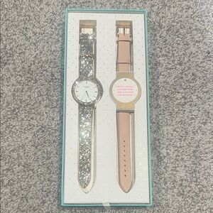 Kate Spade Silver and Tan Watch Set